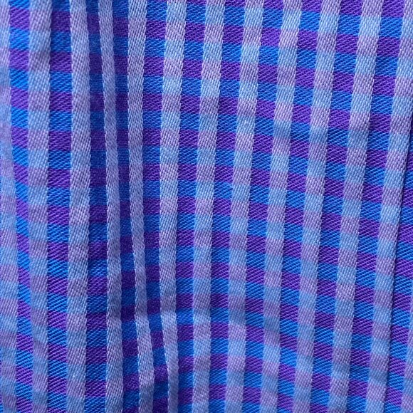 English Laundry Mens Long-Sleeve Button-Up Shirt Blue Checkered 100% Cotton 17 - Picture 8 of 8